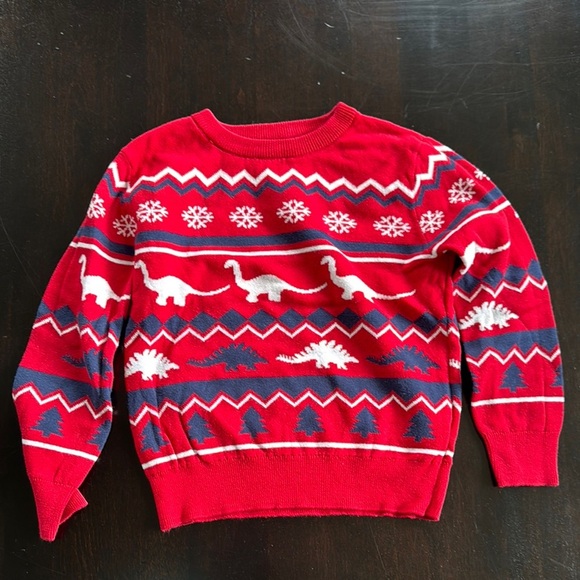 Andy & Evan Other - Andy & Evan Red Dinosaur Sweater